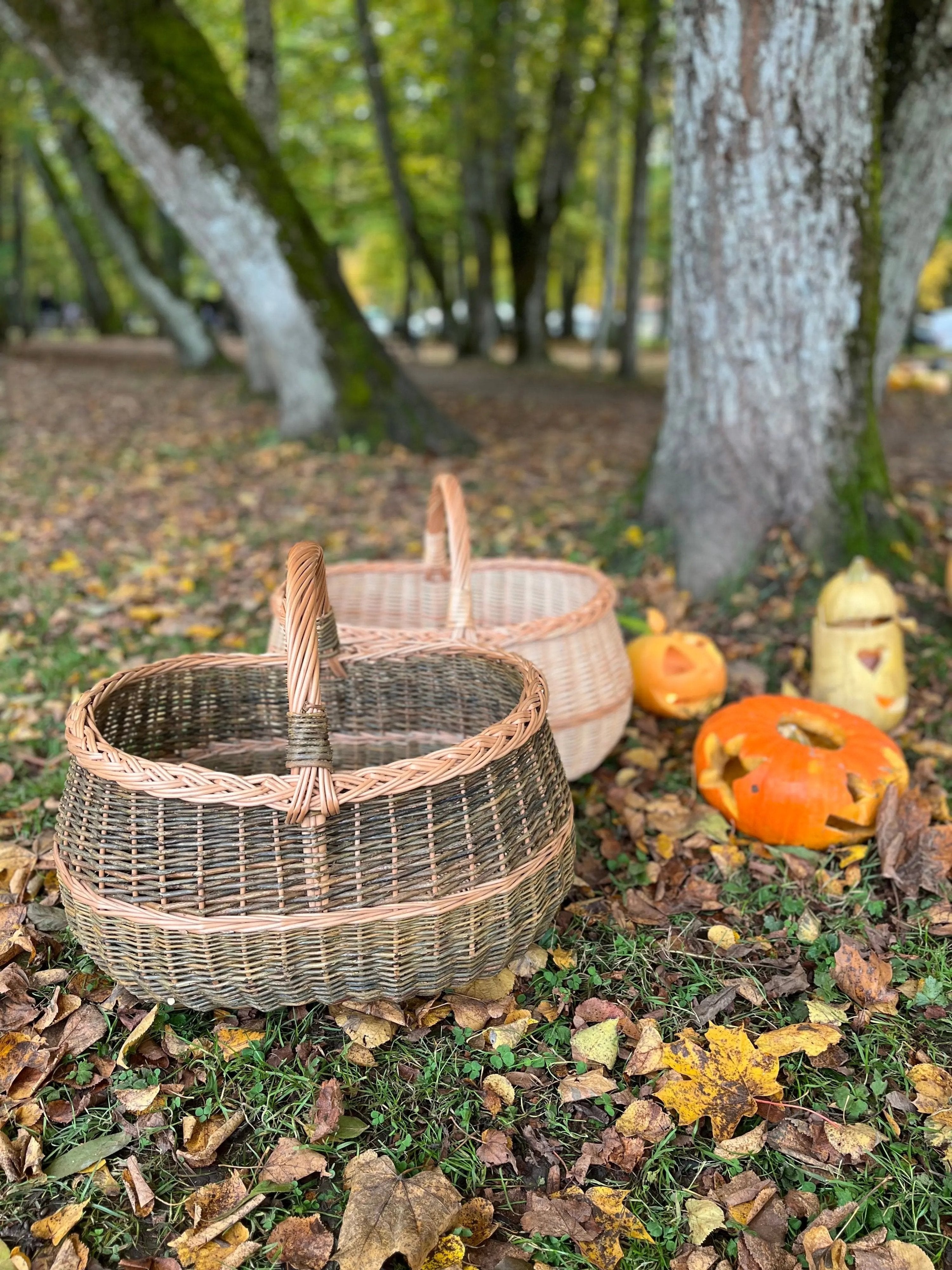 Extra Large Wicker Basket – Handwoven Oval Willow Storage Container - NaturelyWoven