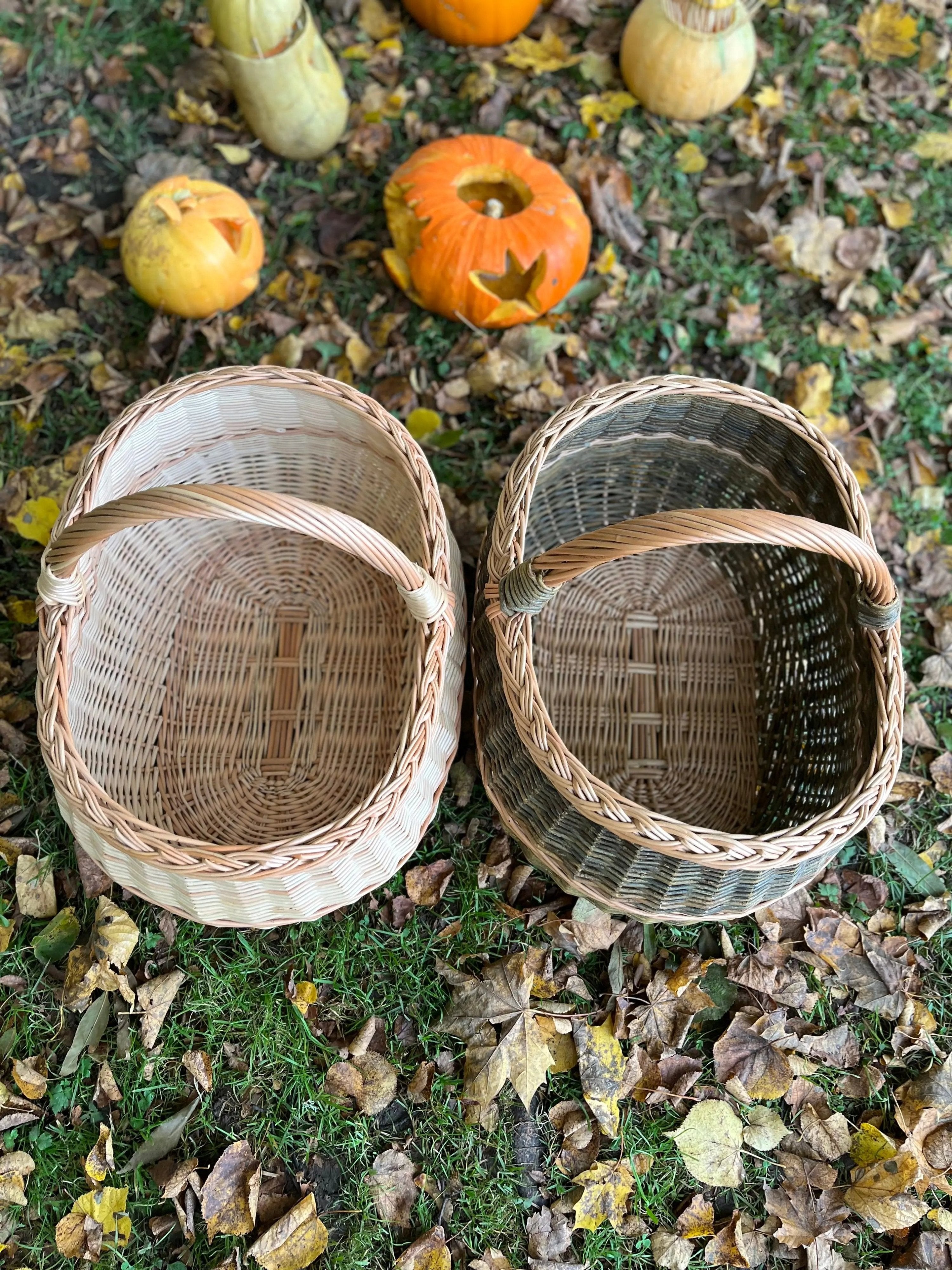 Extra Large Wicker Basket – Handwoven Oval Willow Storage Container - NaturelyWoven