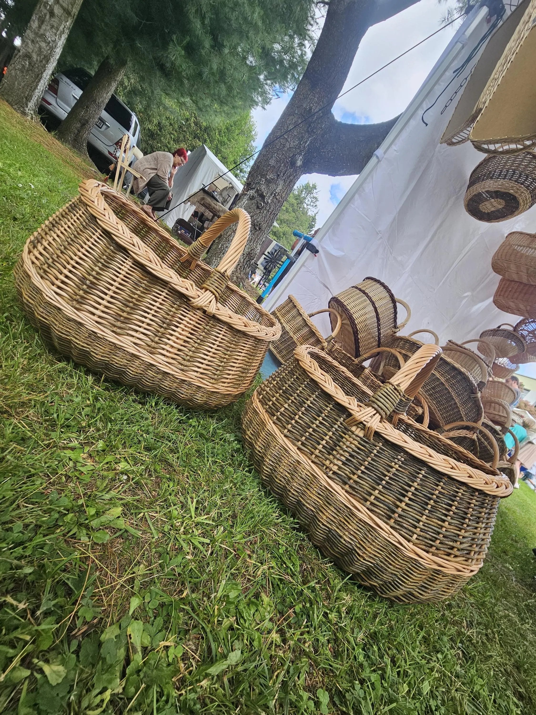 Extra Large Wicker Basket – Handwoven Oval Willow Storage Container - NaturelyWoven