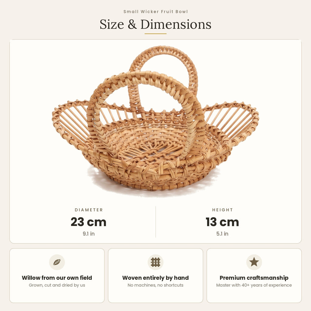 Dubens matmenys: skersmuo 23 cm, aukštis 13 cm