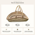 Sodo pintinės su dviem rankenomis matmenys: aukštis 36 cm, ilgis 70 cm, plotis 42 cm