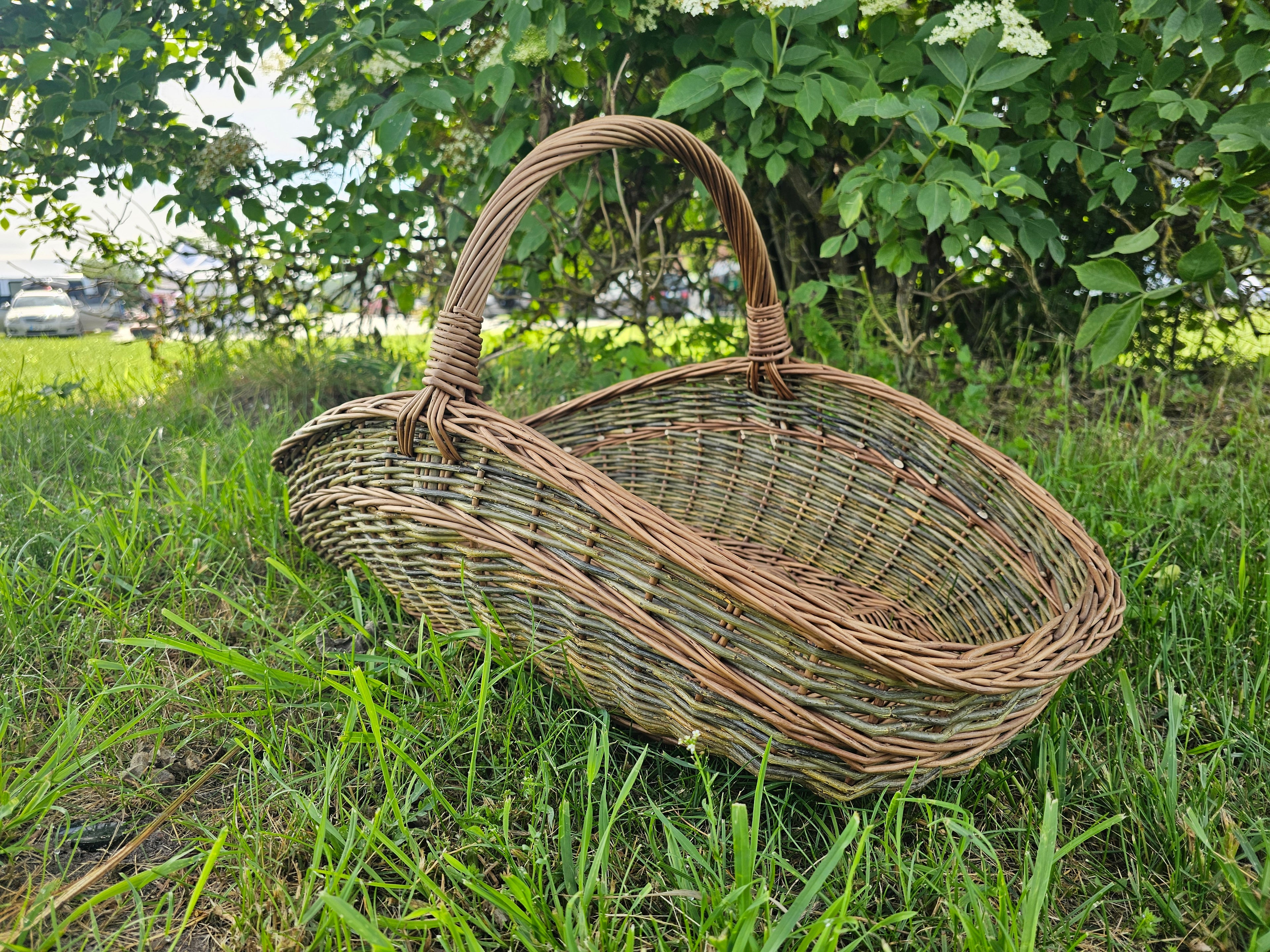 Didelis nežievintų vytelių krepšys 027b-5