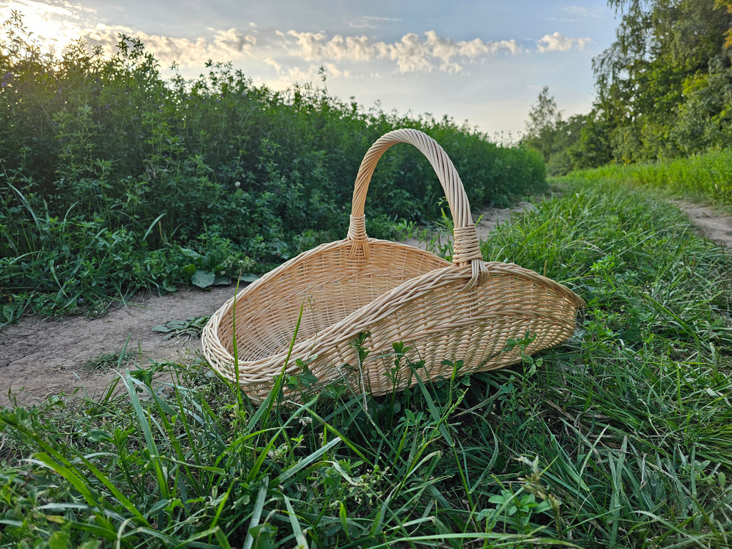 Didelė natūrali pintinė