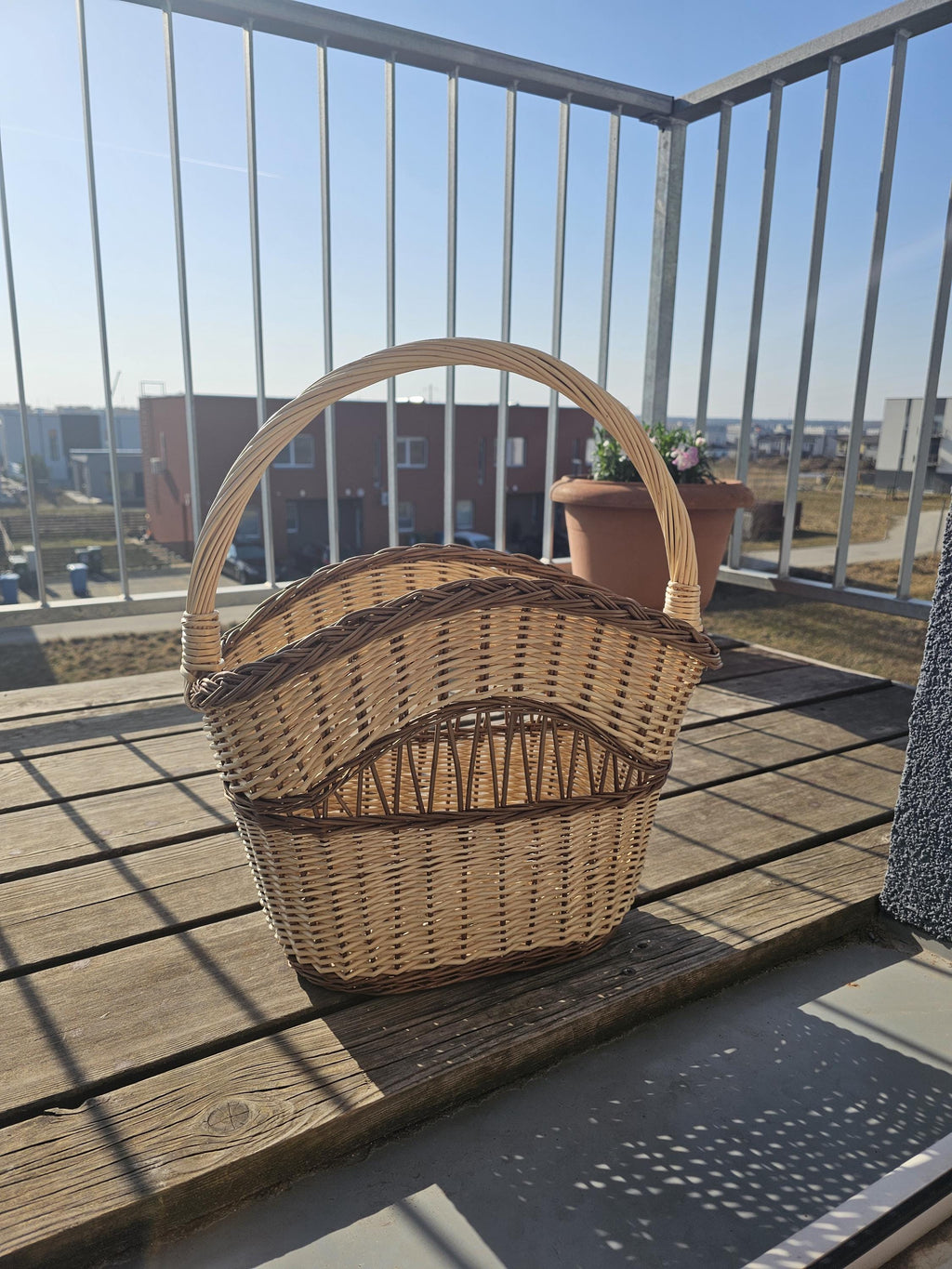 Dekoratyvinė pintinė — vytelių pintinė, 20 nuotrauka