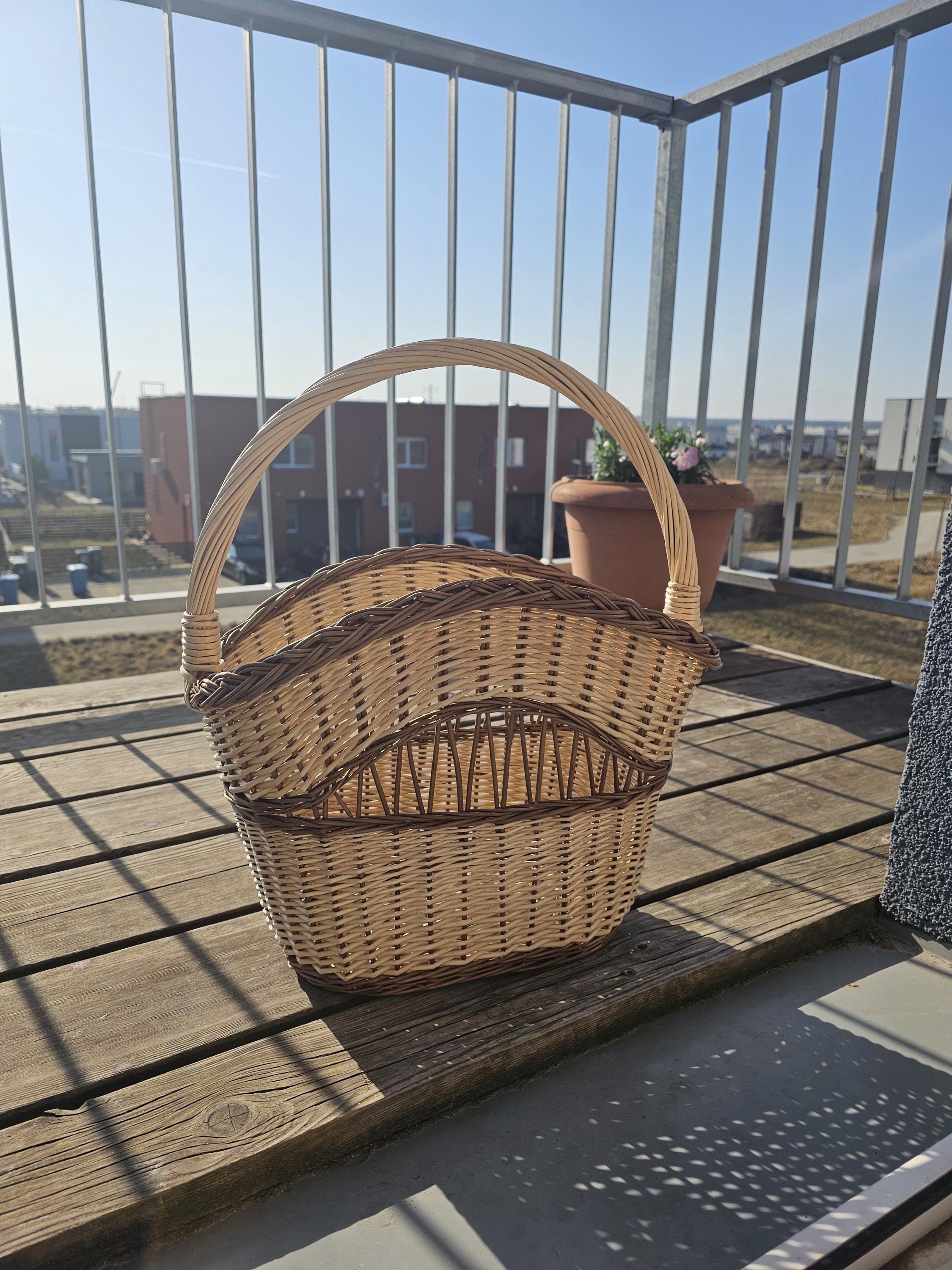 Dekoratyvinė pintinė — vytelių pintinė, 20 nuotrauka