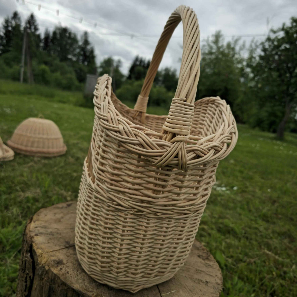 Wicker basket 003b - NaturelyWoven wicker - handmade