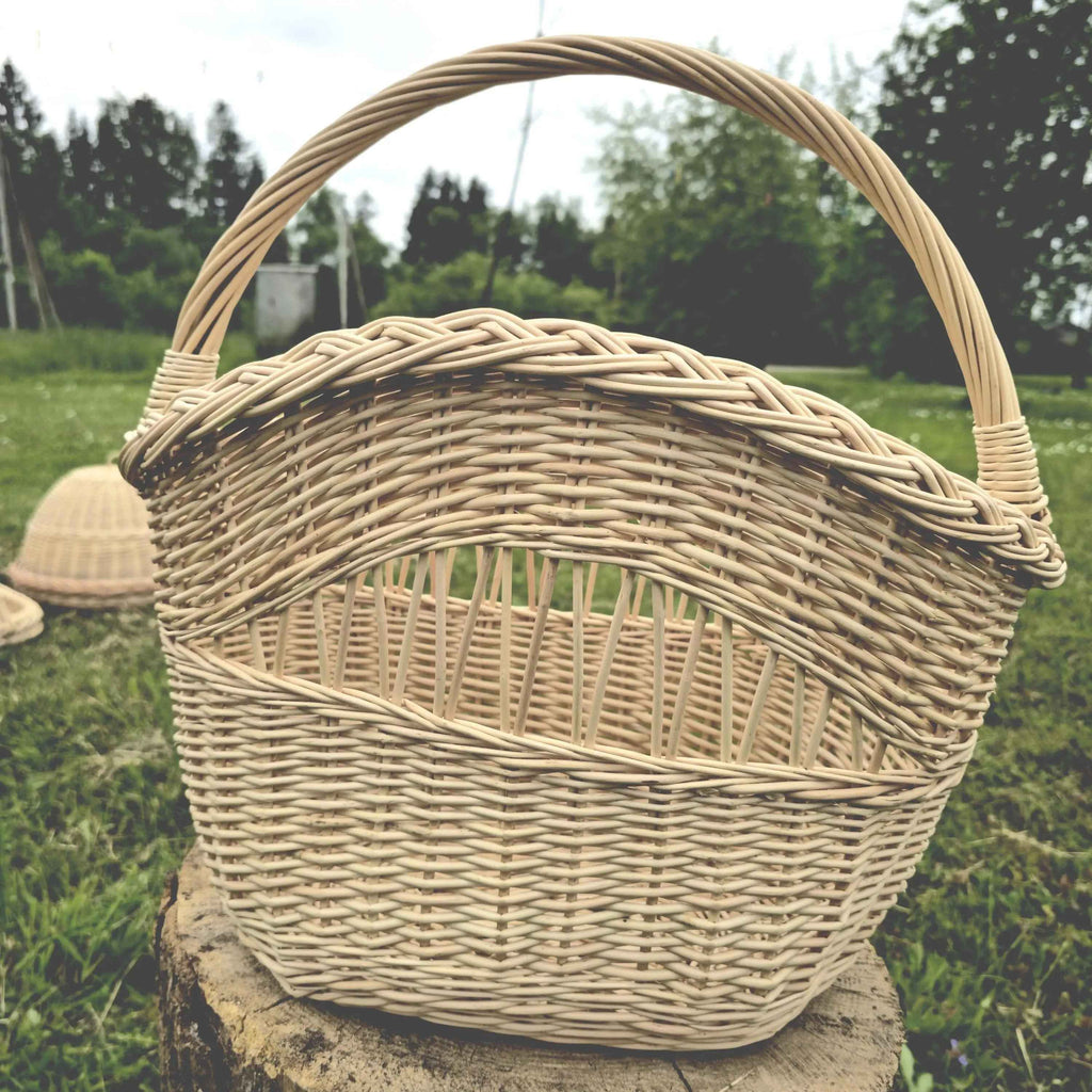Wicker basket 003b - NaturelyWoven wicker - handmade