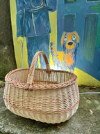 Extra Large Wicker Basket – Handwoven Oval Willow Storage Container - NaturelyWoven