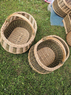 Extra Large Wicker Basket – Handwoven Oval Willow Storage Container - NaturelyWoven