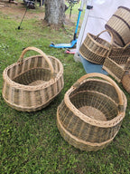 Extra Large Wicker Basket – Handwoven Oval Willow Storage Container - NaturelyWoven