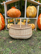Extra Large Wicker Basket – Handwoven Oval Willow Storage Container - NaturelyWoven