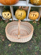 Extra Large Wicker Basket – Handwoven Oval Willow Storage Container - NaturelyWoven