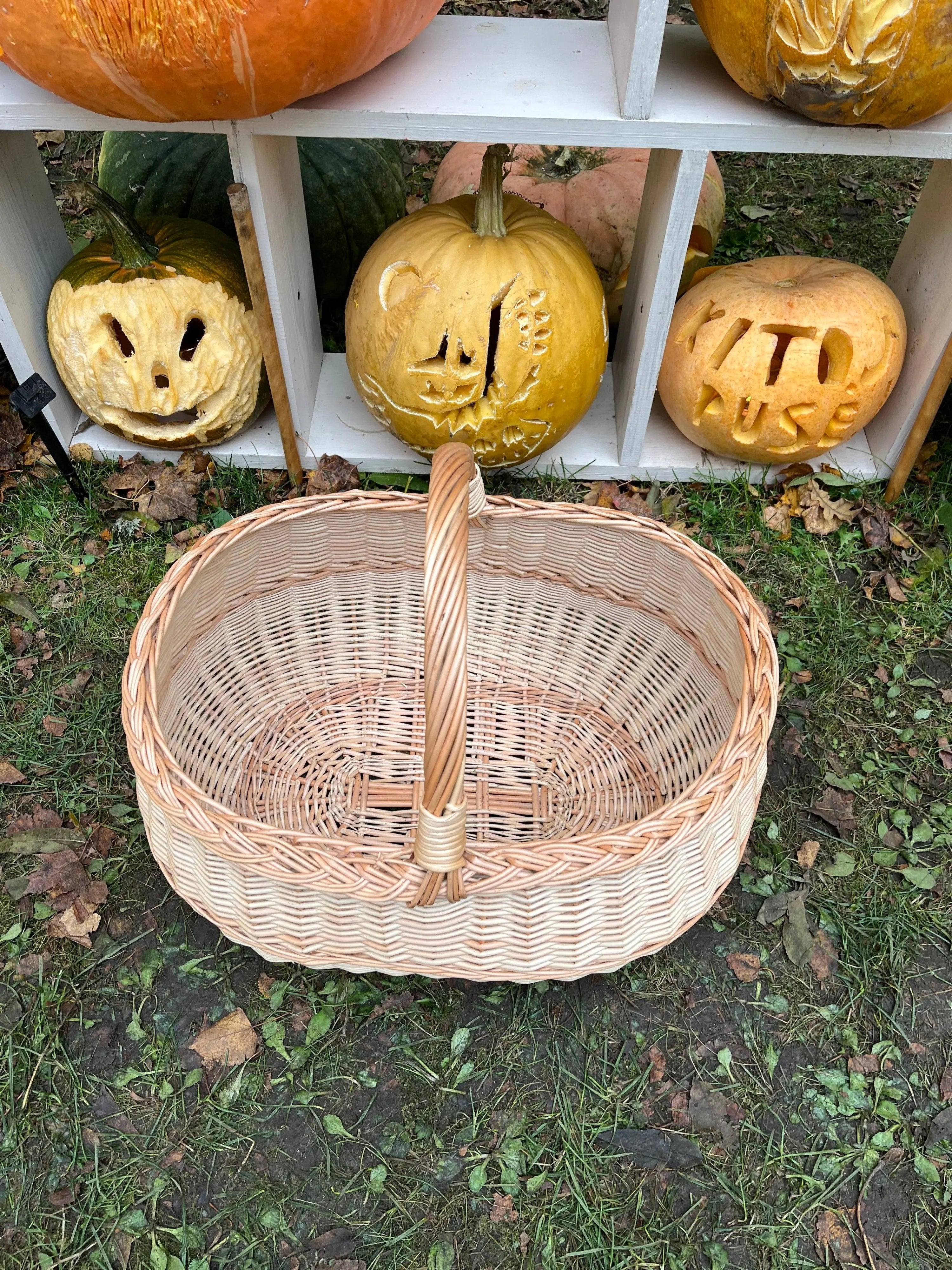Extra Large Wicker Basket – Handwoven Oval Willow Storage Container - NaturelyWoven