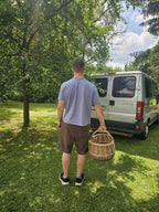 Extra Large Wicker Basket – Handwoven Oval Willow Storage Container - NaturelyWoven