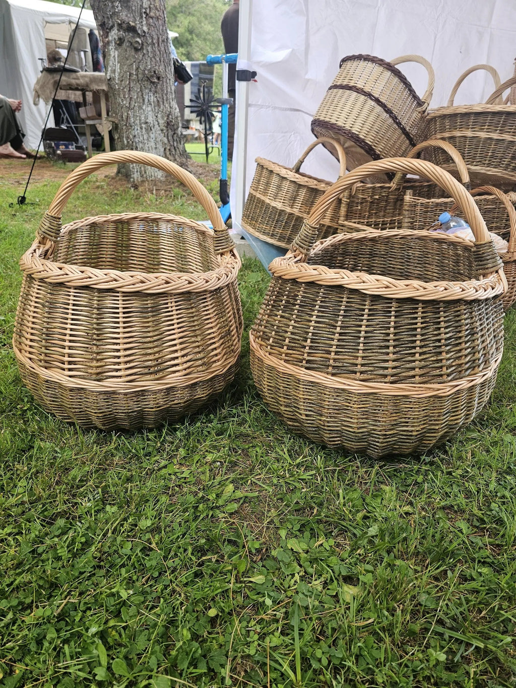 Extra Large Wicker Basket – Handwoven Oval Willow Storage Container - NaturelyWoven