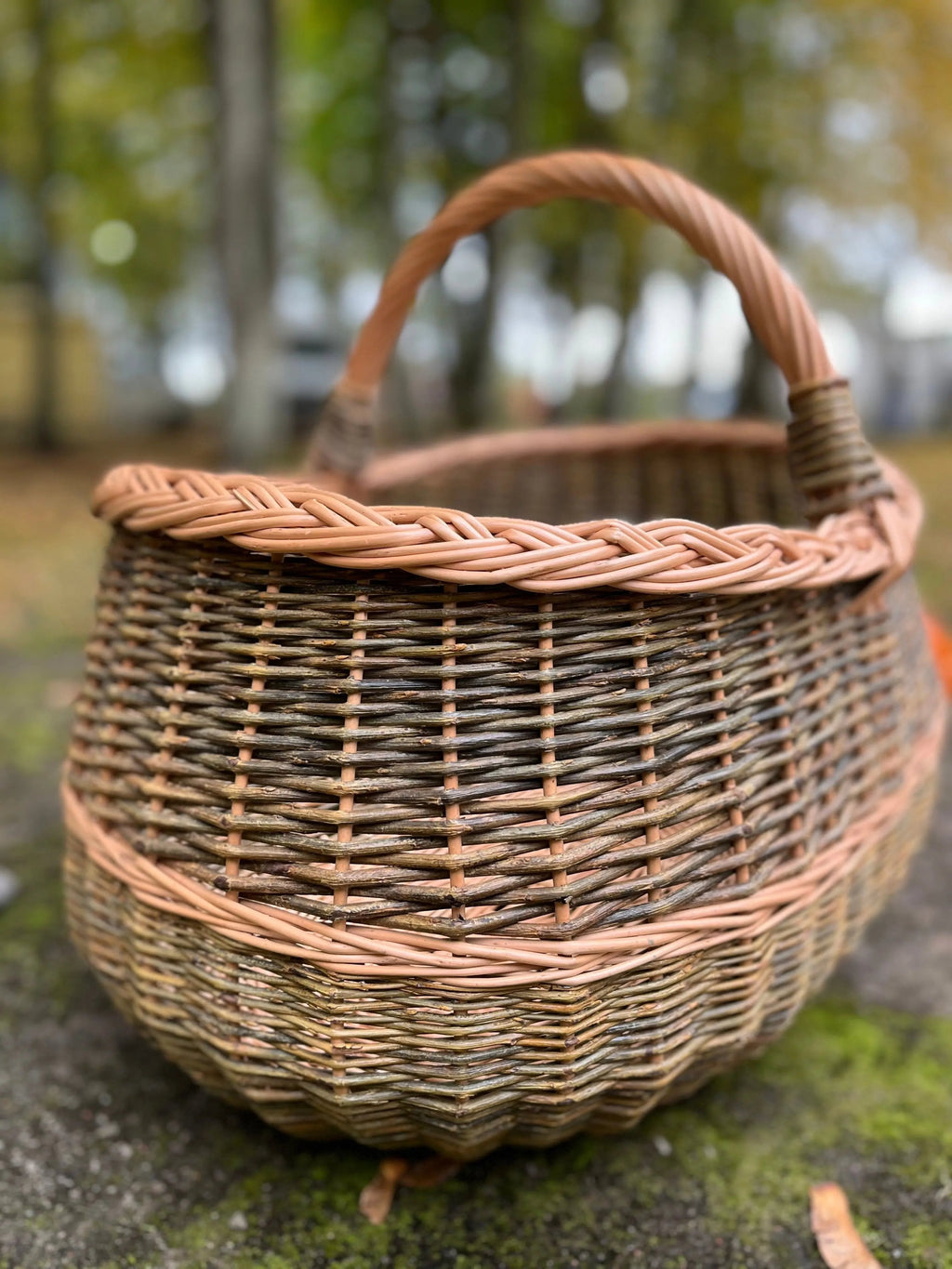Extra Large Wicker Basket – Handwoven Oval Willow Storage Container - NaturelyWoven
