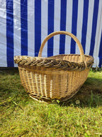 Extra Large Wicker Basket – Handwoven Willow Storage Basket with Handle - NaturelyWoven