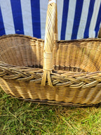 Extra Large Wicker Basket – Handwoven Willow Storage Basket with Handle - NaturelyWoven