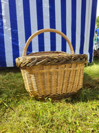 Extra Large Wicker Basket – Handwoven Willow Storage Basket with Handle - NaturelyWoven