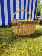 Extra Large Wicker Basket – Handwoven Willow Storage Basket with Handle - NaturelyWoven