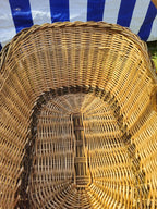 Extra Large Wicker Basket – Handwoven Willow Storage Basket with Handle - NaturelyWoven