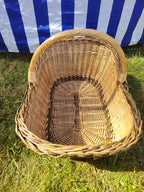 Extra Large Wicker Basket – Handwoven Willow Storage Basket with Handle - NaturelyWoven