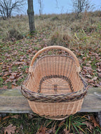 Wicker basket 014r - NaturelyWoven wicker - handmade