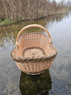 Wicker basket 014r - NaturelyWoven wicker - handmade