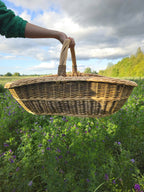Extra Large Wicker Basket – Rustic Willow Basket With Sturdy Handle - NaturelyWoven
