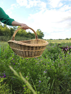 Extra Large Wicker Basket – Rustic Willow Basket With Sturdy Handle - NaturelyWoven