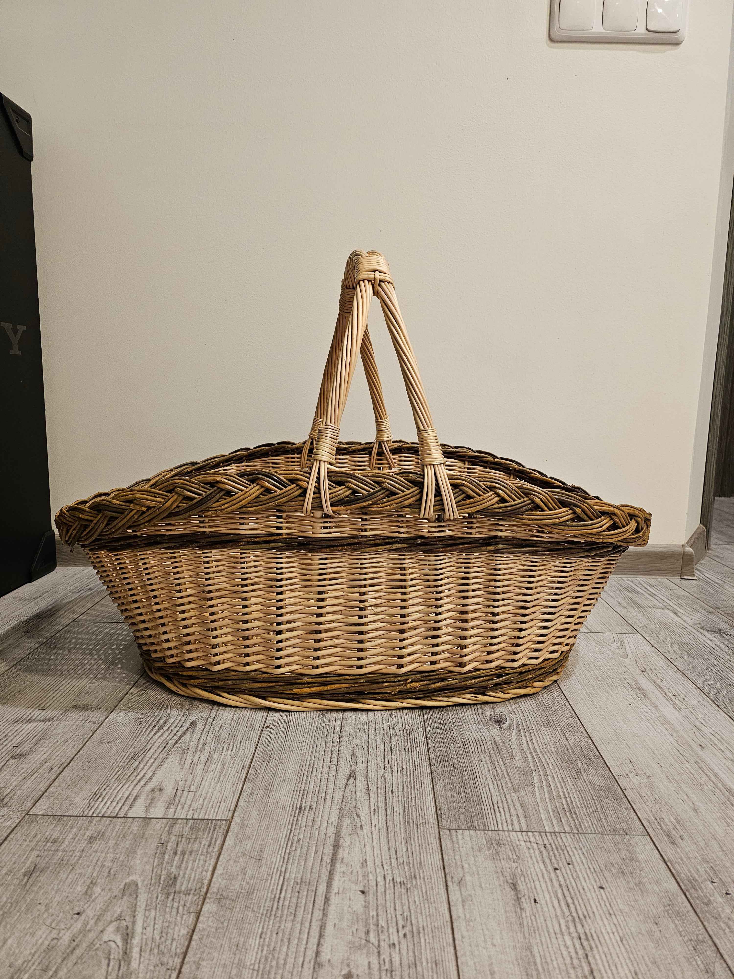 Wicker basket 031r - NaturelyWoven wicker - handmade