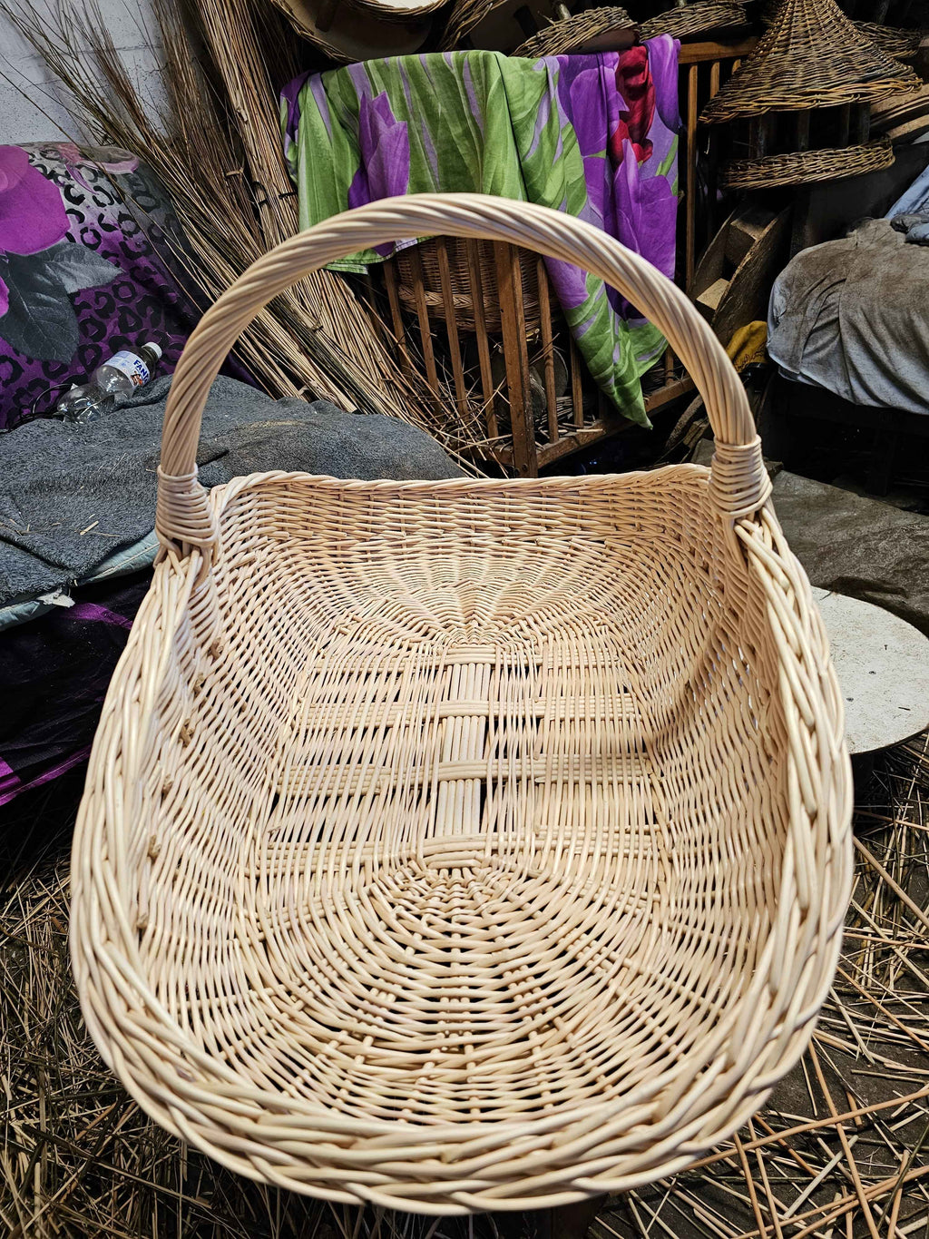 Extra large wicker trug 027b - NaturelyWoven wicker - handmade