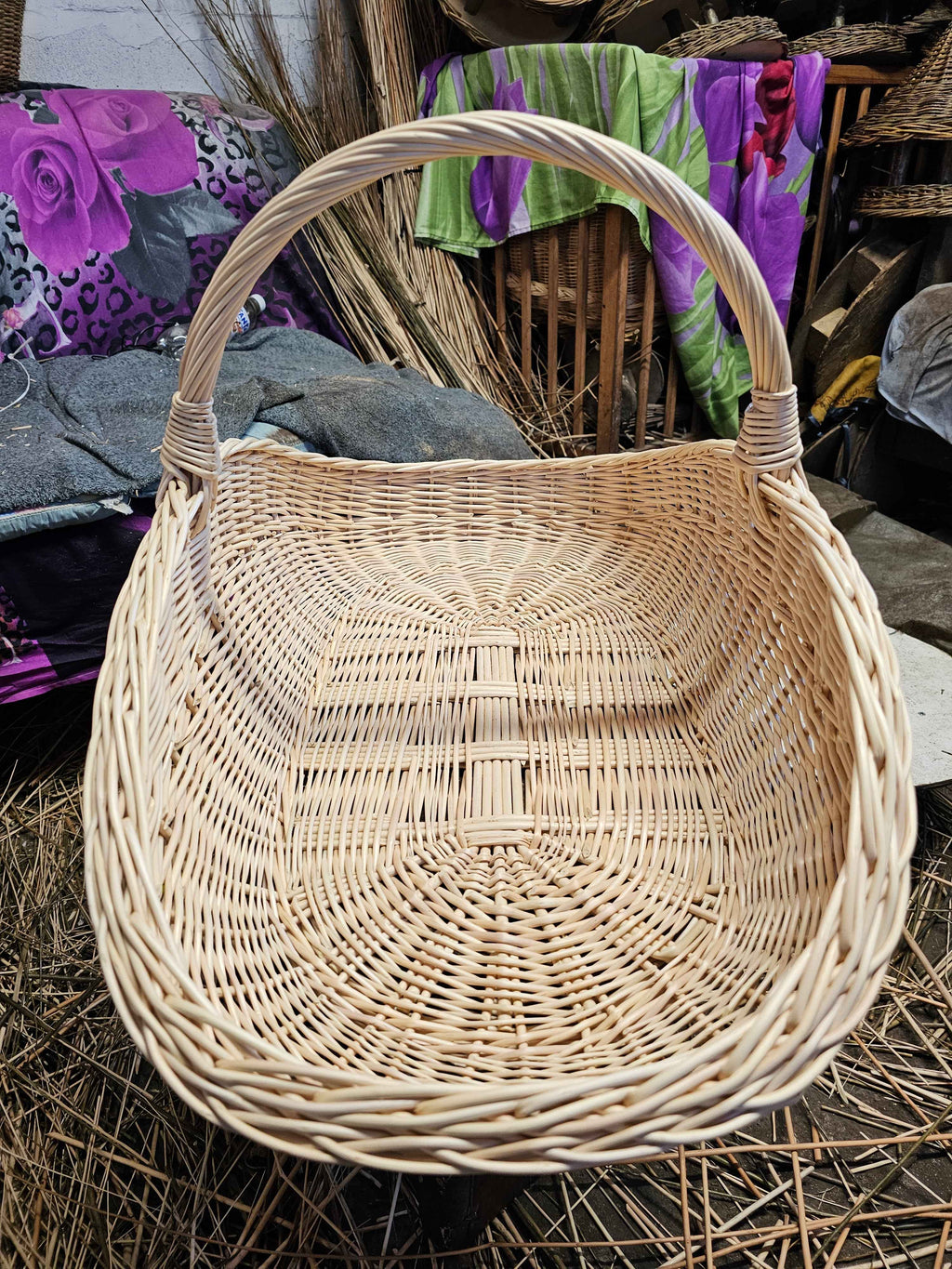 Extra large wicker trug 027b - NaturelyWoven wicker - handmade