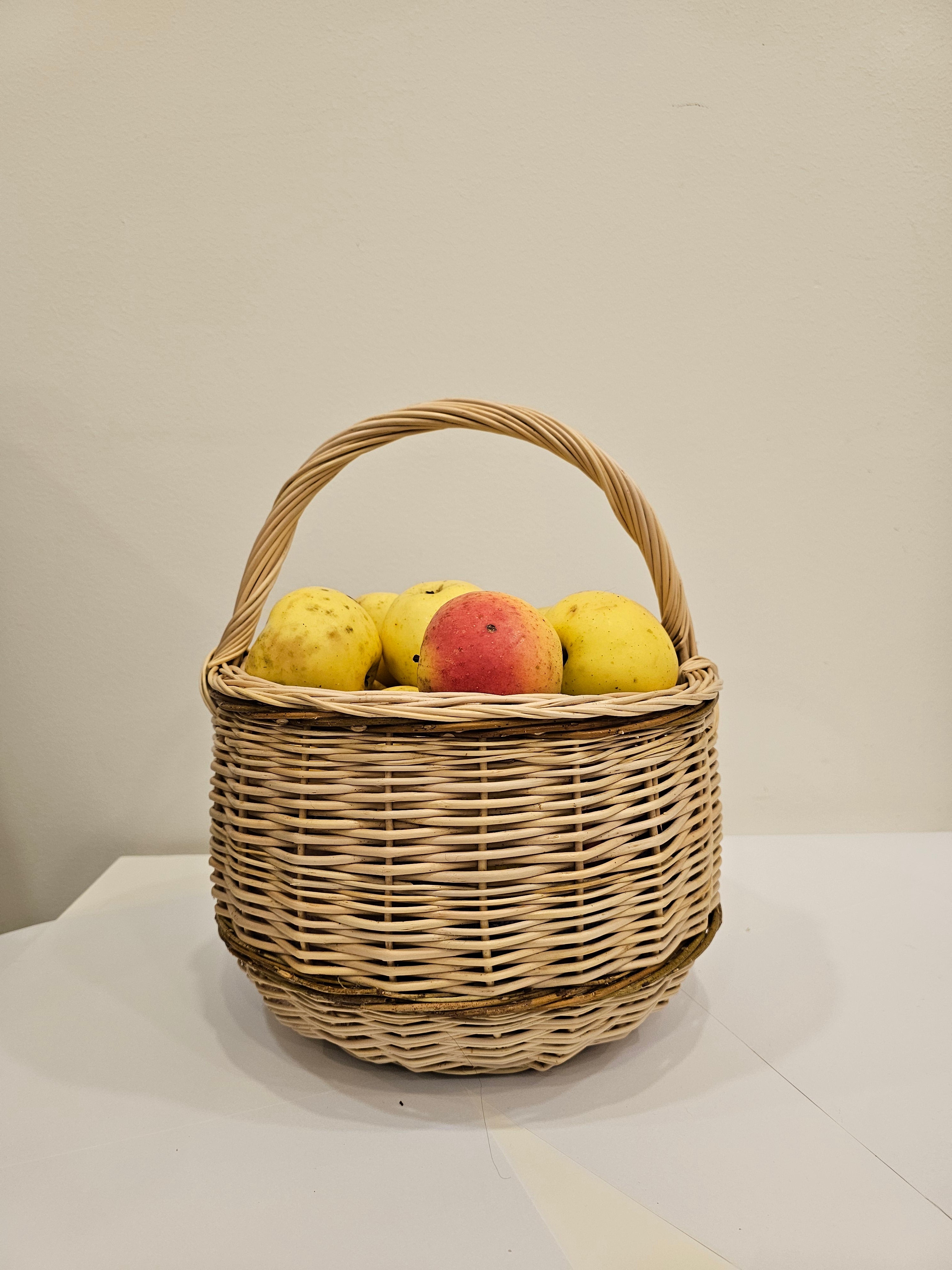 Handmade Wicker Basket - Natural Willow Basket with Handle for Foraging & Storage - NaturelyWoven