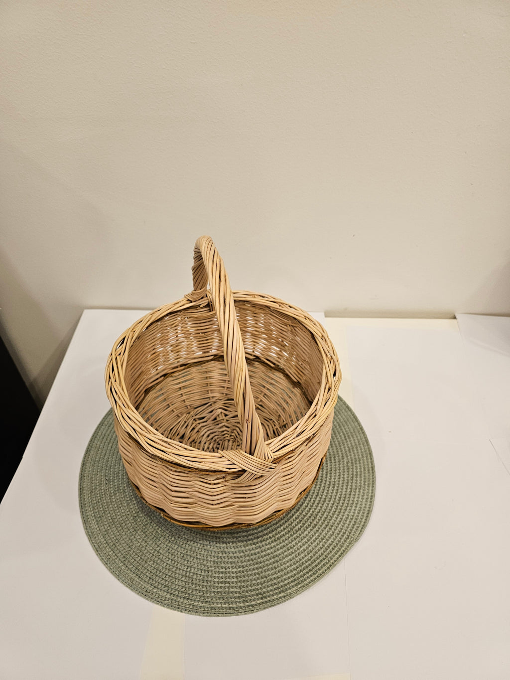 Handmade Wicker Basket - Natural Willow Basket with Handle for Foraging & Storage - NaturelyWoven