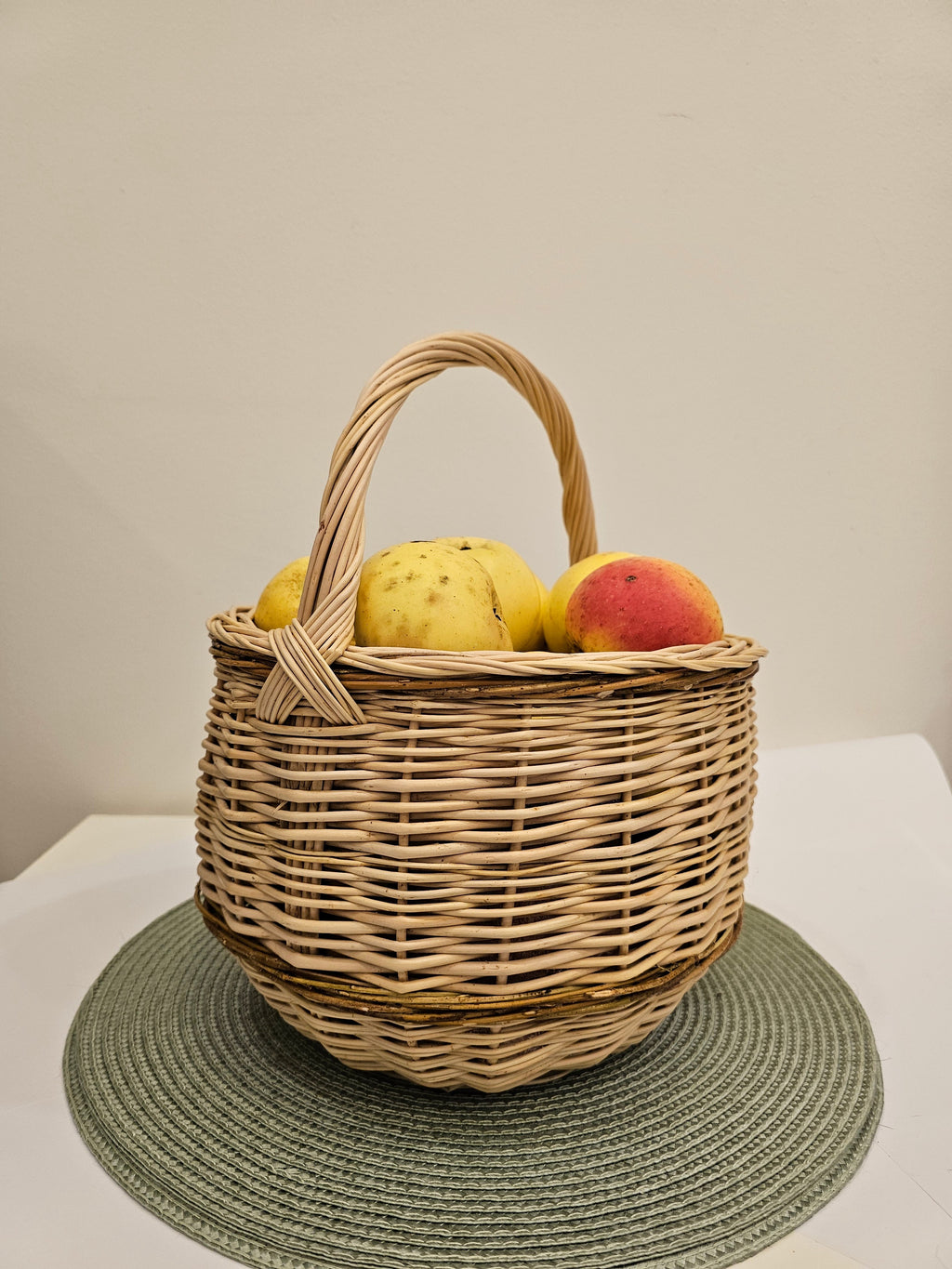 Handmade Wicker Basket - Natural Willow Basket with Handle for Foraging & Storage - NaturelyWoven