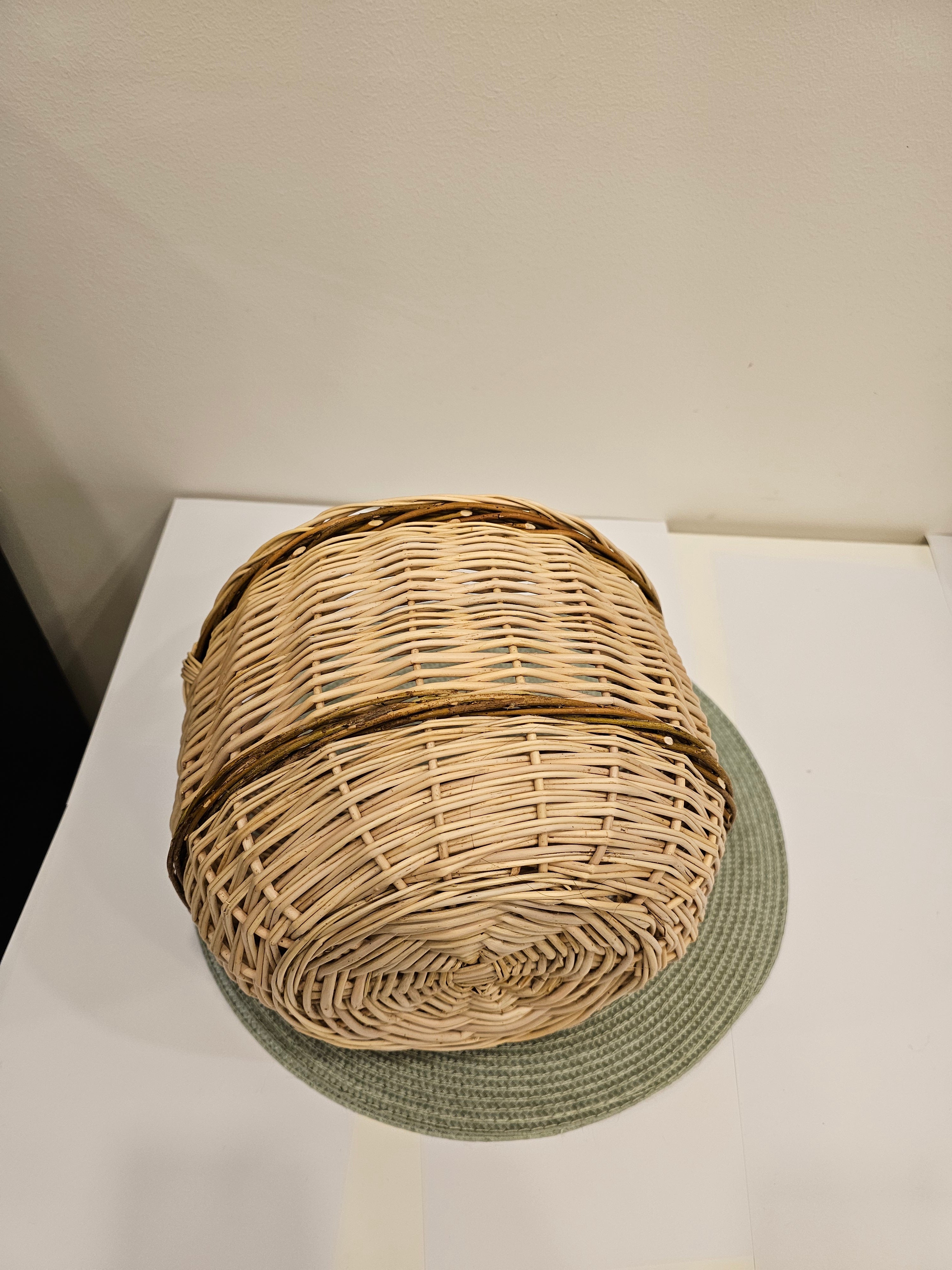 Handmade Wicker Basket - Natural Willow Basket with Handle for Foraging & Storage - NaturelyWoven