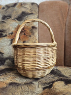 Handmade Wicker Basket - Natural Willow Basket with Handle for Foraging & Storage - NaturelyWoven