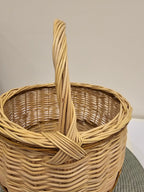 Handmade Wicker Basket - Natural Willow Basket with Handle for Foraging & Storage - NaturelyWoven