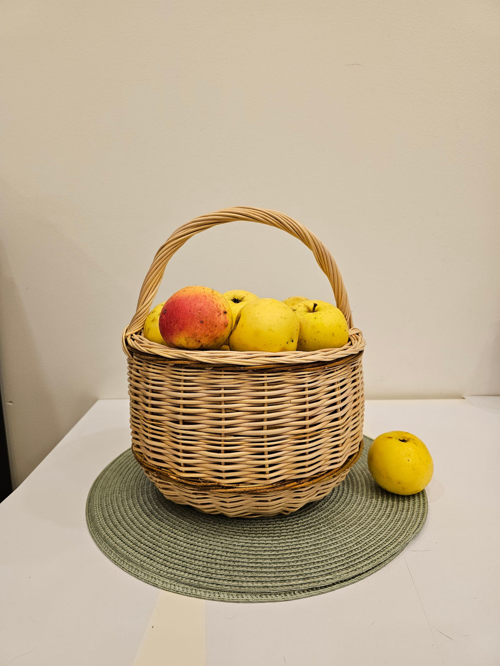 Handmade Wicker Basket - Natural Willow Basket with Handle for Foraging & Storage - NaturelyWoven