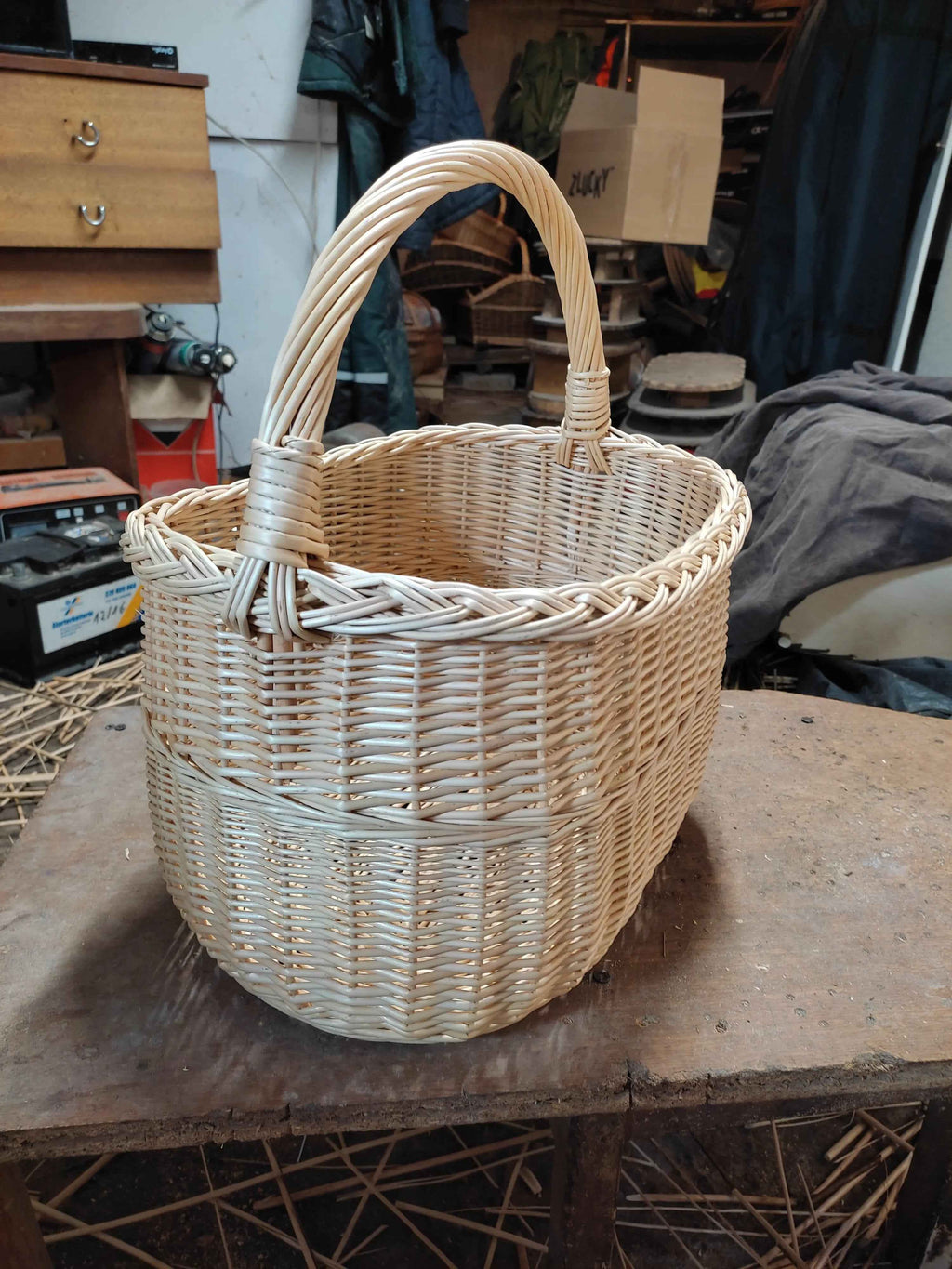 Wicker basket 009b - NaturelyWoven wicker - handmade