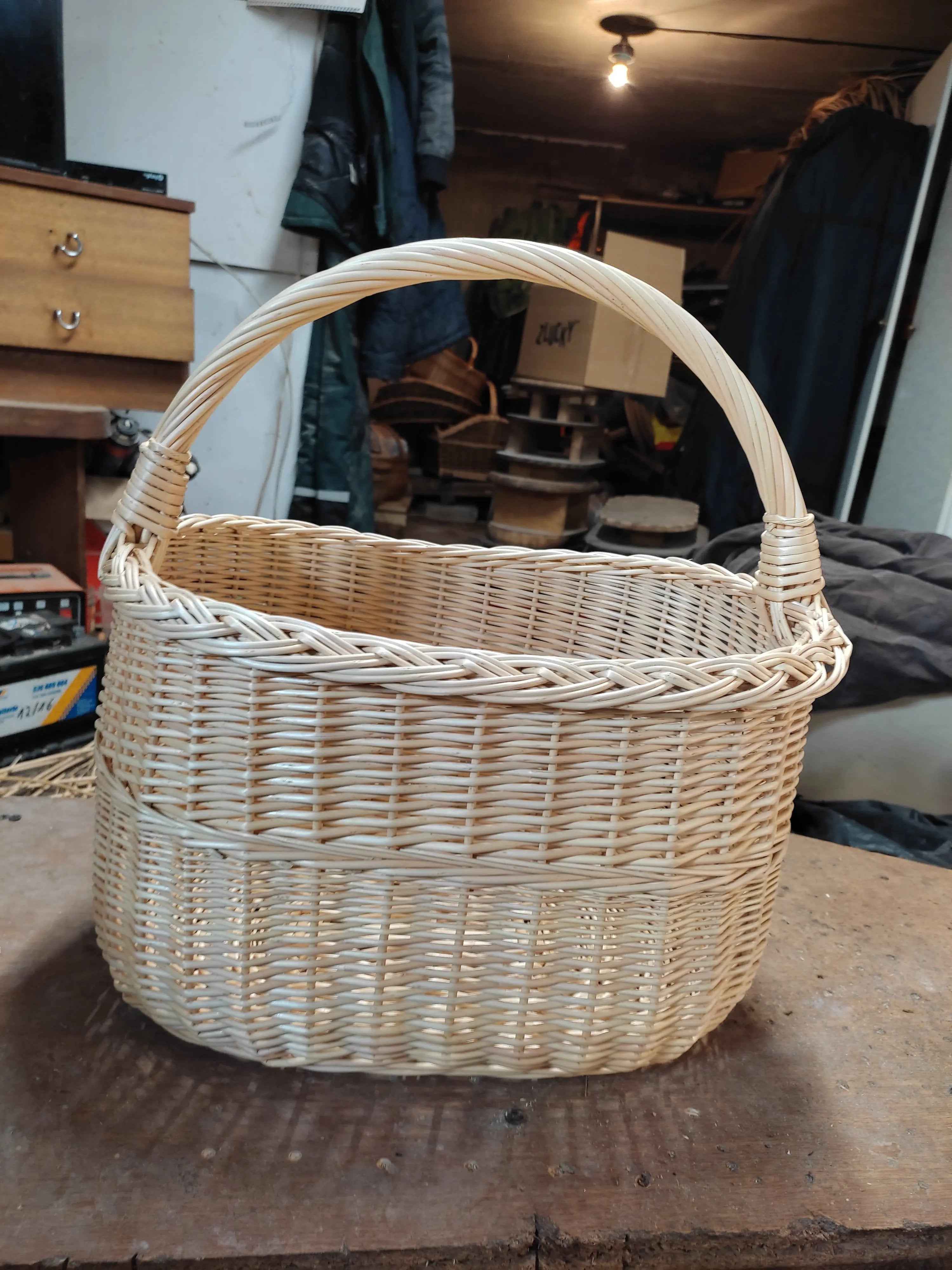 Wicker basket 009b - NaturelyWoven wicker - handmade