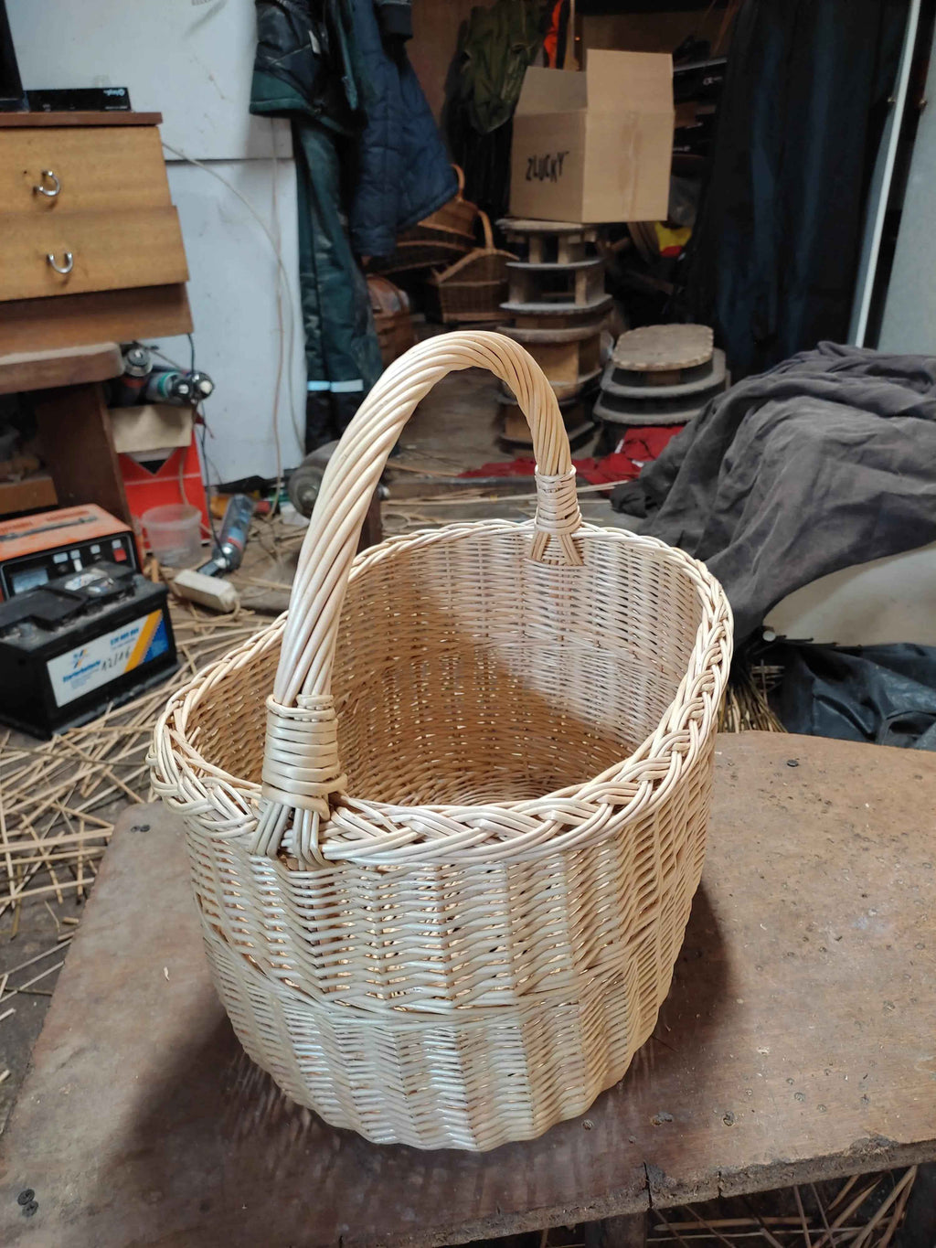 Wicker basket 009b - NaturelyWoven wicker - handmade