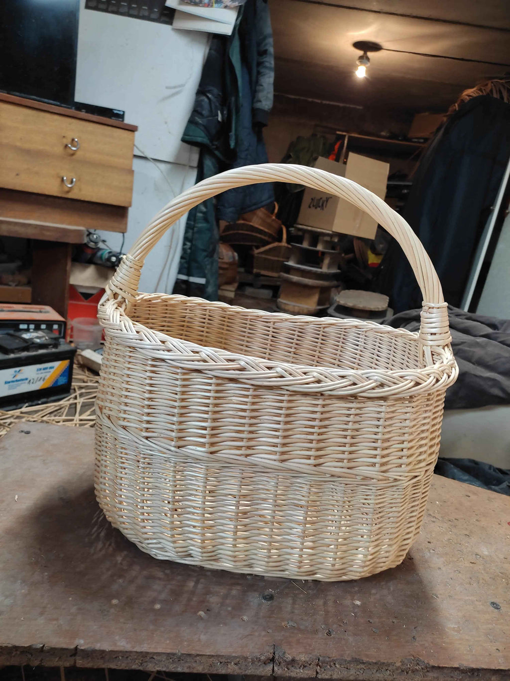 Wicker basket 009b - NaturelyWoven wicker - handmade