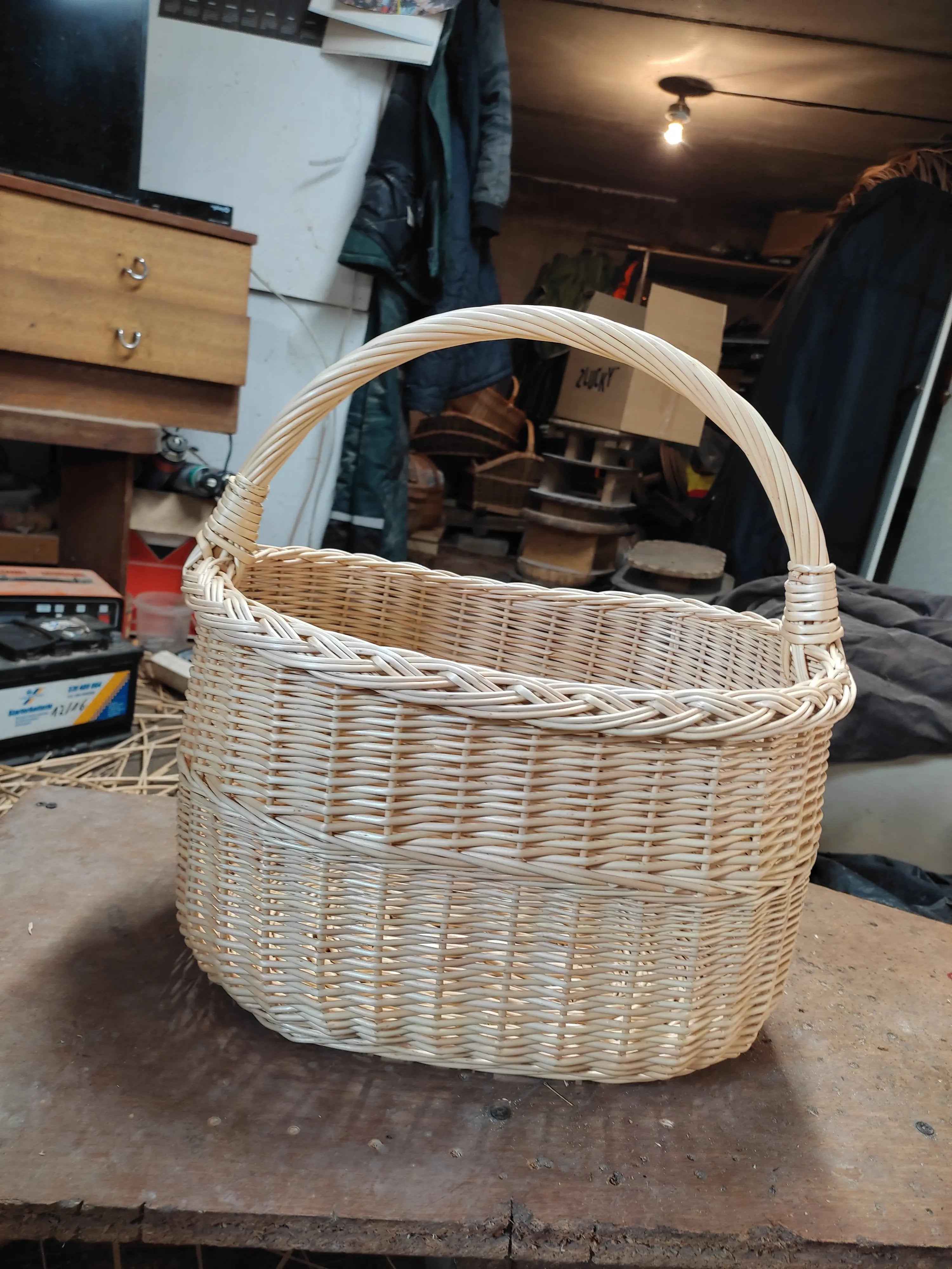 Wicker basket 009b - NaturelyWoven wicker - handmade