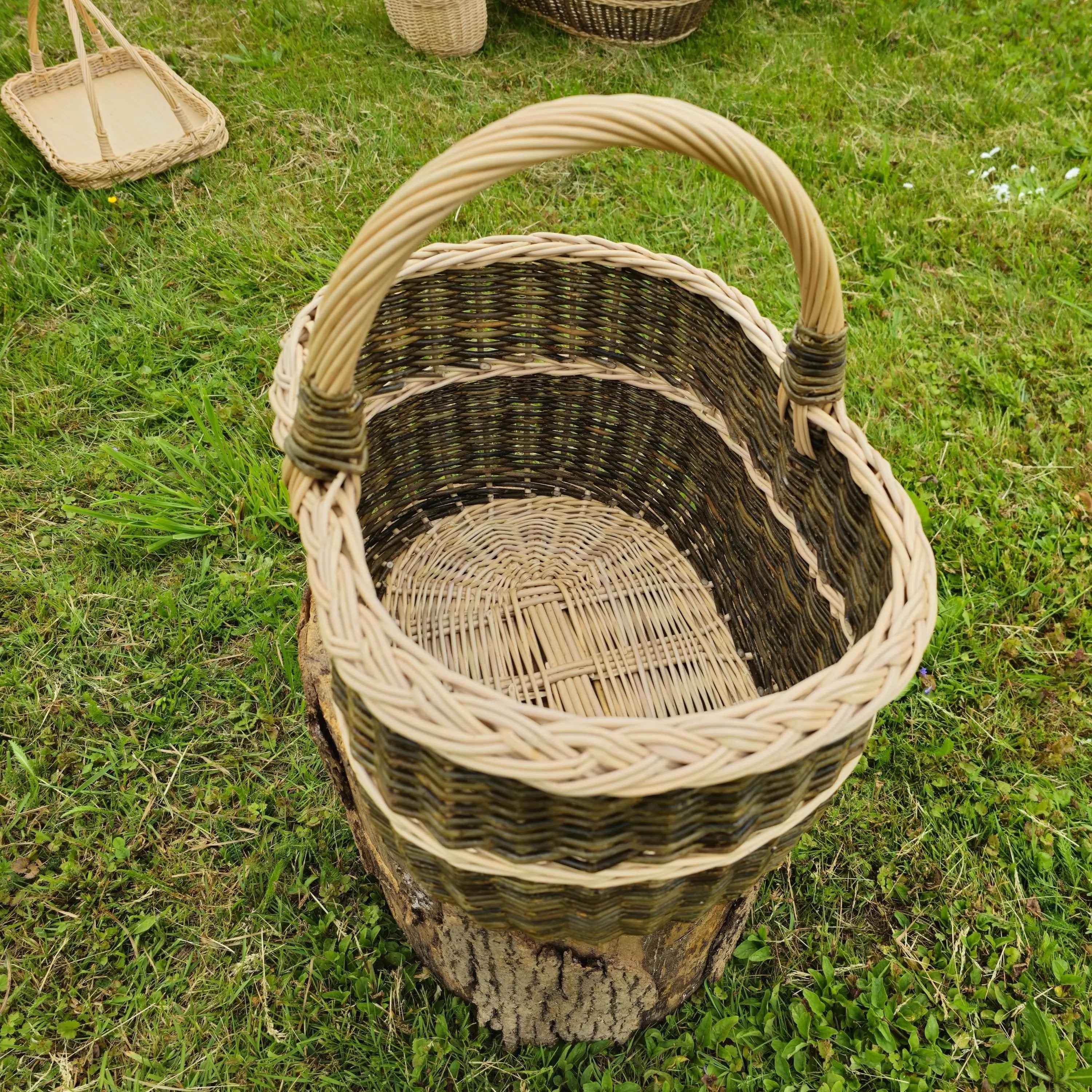 Wicker basket 009b - NaturelyWoven wicker - handmade