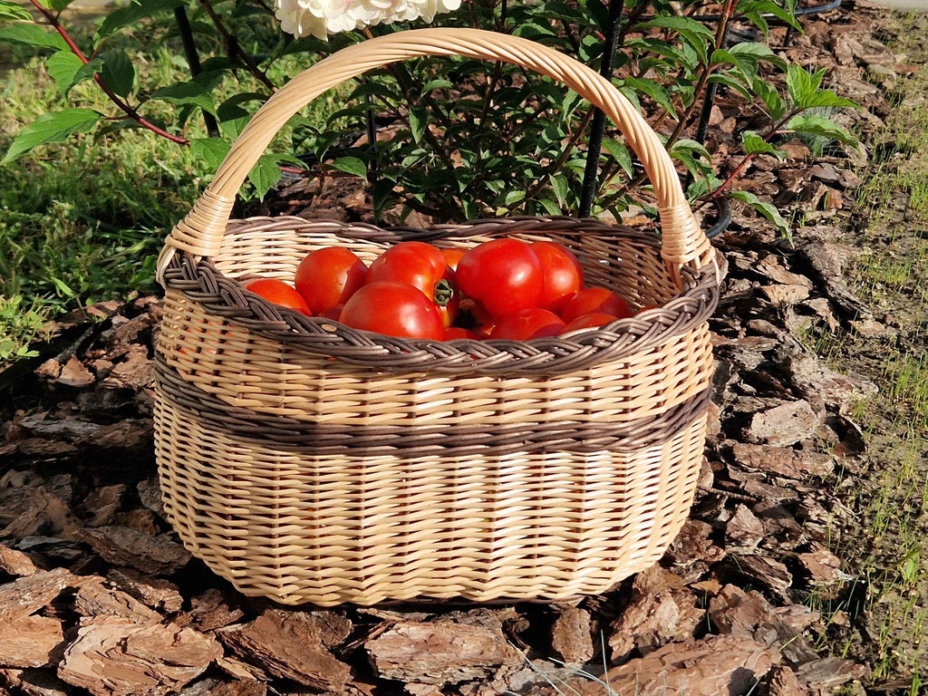 Wicker basket 018b - NaturelyWoven wicker - handmade