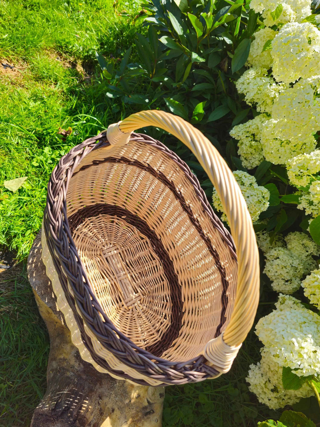 Wicker basket 018b - NaturelyWoven wicker - handmade