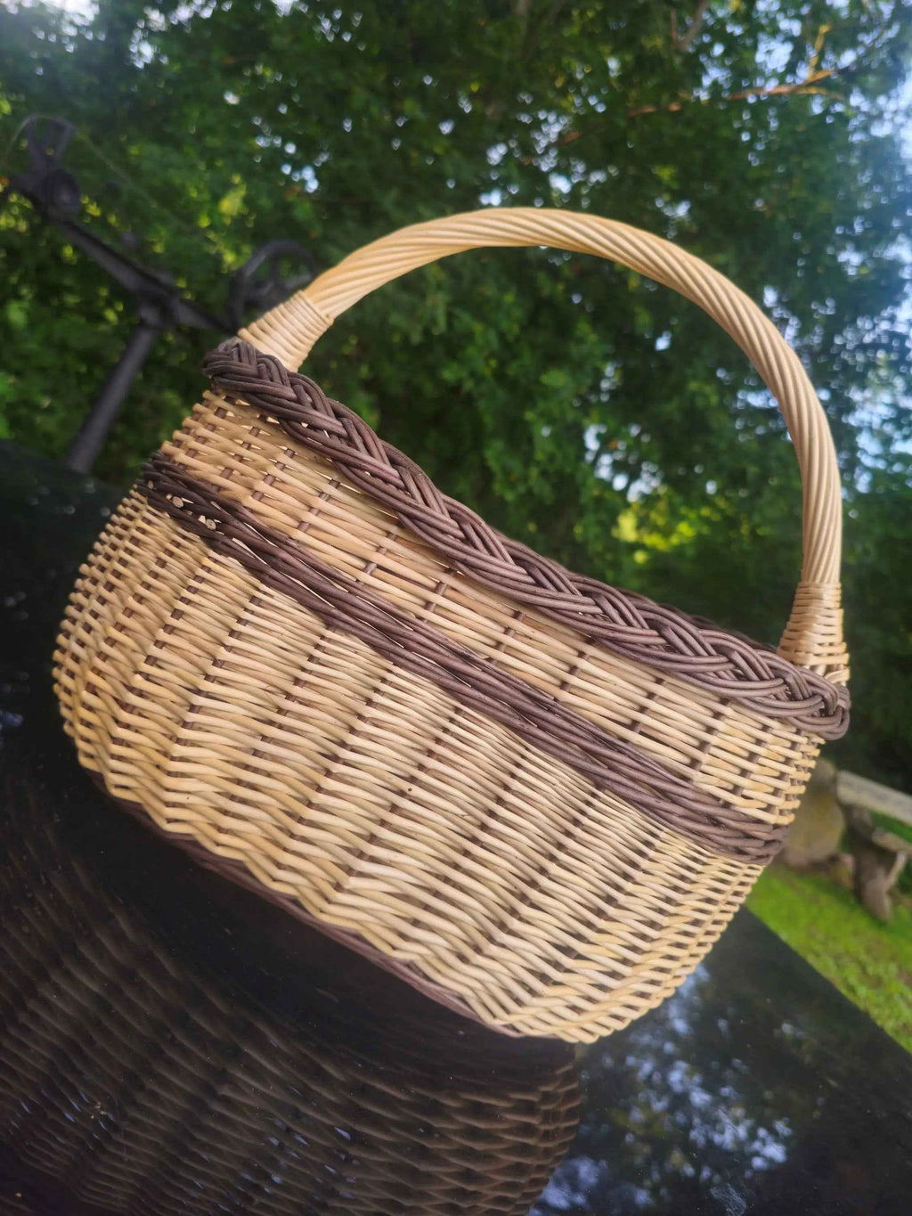 Wicker basket 018b - NaturelyWoven wicker - handmade