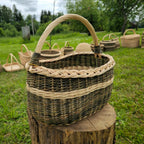 Wicker basket 018b - NaturelyWoven wicker - handmade